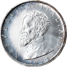 Moneda, Italia, 500 Lire, 1975, Rome, SC, Plata, KM:104