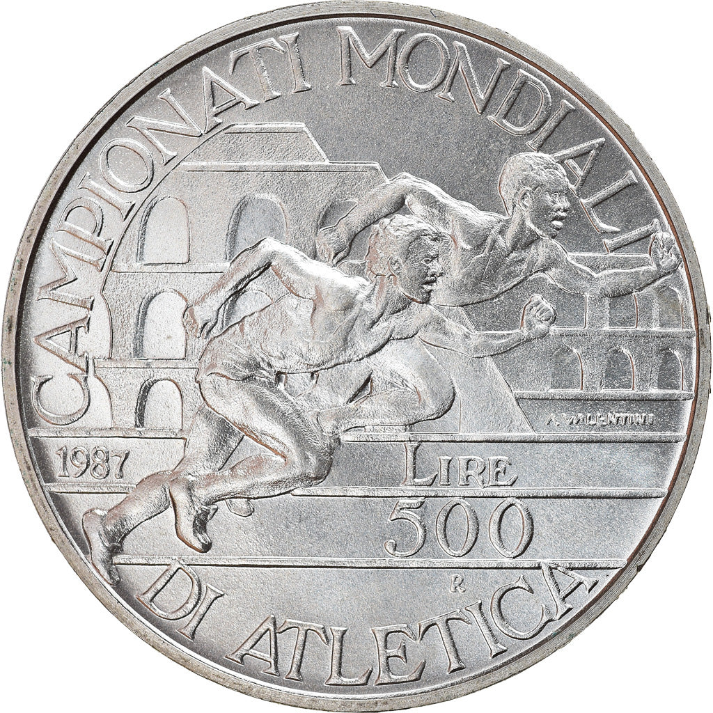 Münze, Italien, 500 Lire, 1987, Rome, UNZ, Silber, KM:122