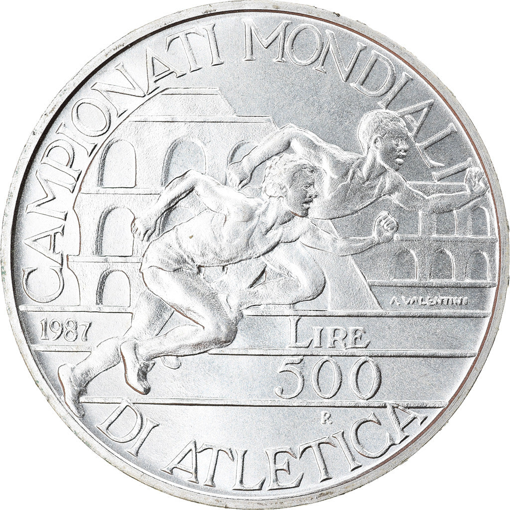 Moneta, Italia, 500 Lire, 1987, Rome, SPL, Argento, KM:122