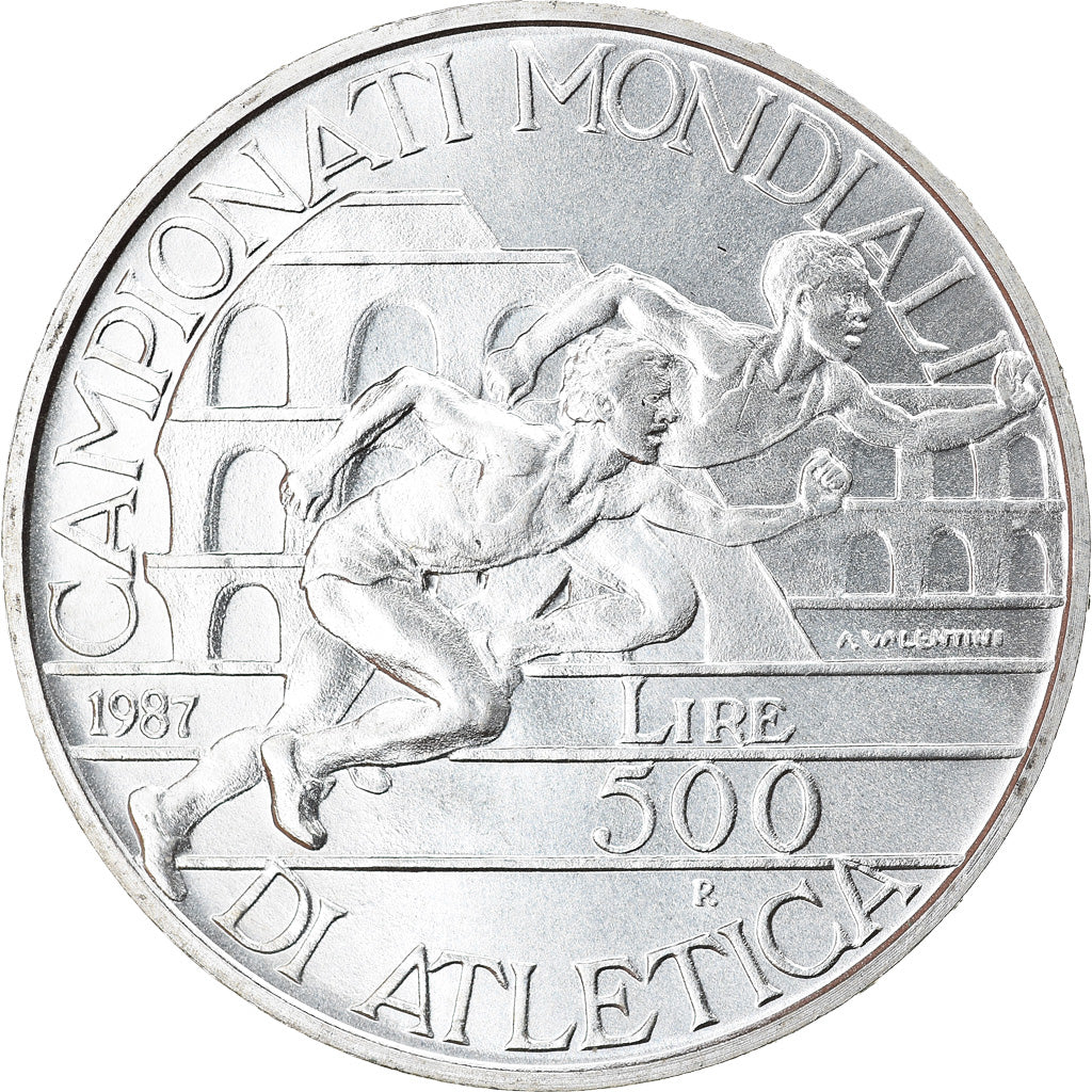 Münze, Italien, 500 Lire, 1987, Rome, UNZ, Silber, KM:122