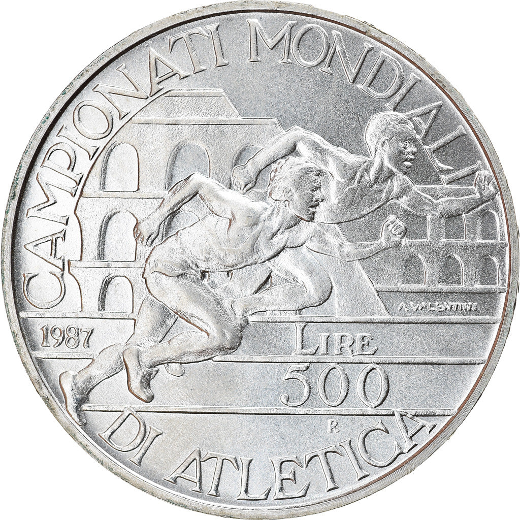 Moneda, Italia, 500 Lire, 1987, Rome, SC, Plata, KM:122
