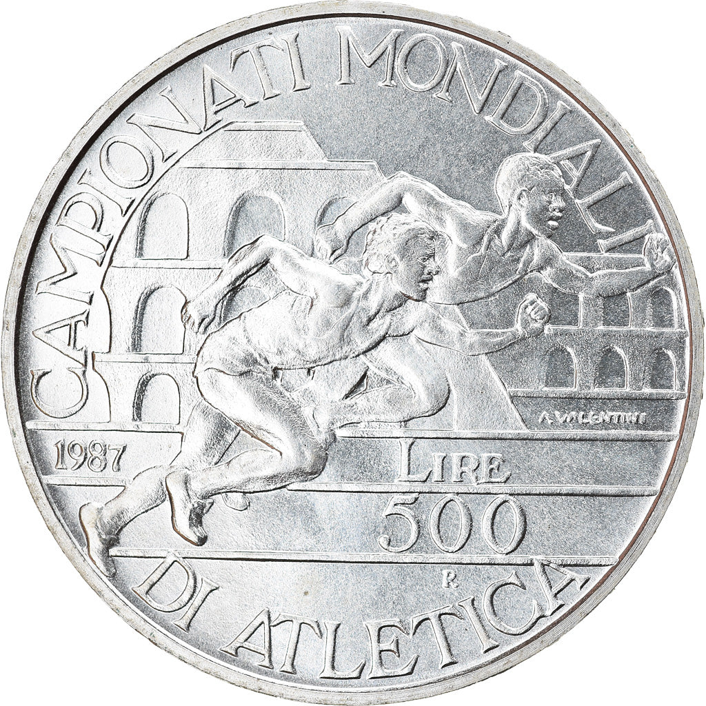 Münze, Italien, 500 Lire, 1987, Rome, UNZ, Silber, KM:122