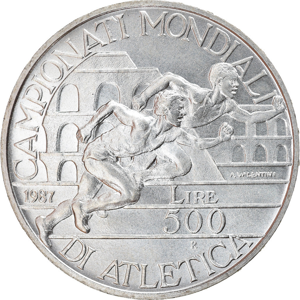 Coin, Italy, 500 Lire, 1987, Rome, MS(63), Silver, KM:122