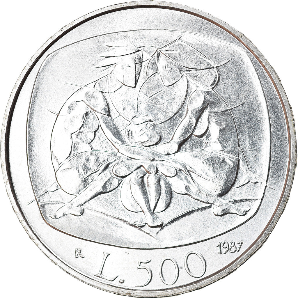 Münze, Italien, 500 Lire, 1987, Rome, UNZ, Silber, KM:121