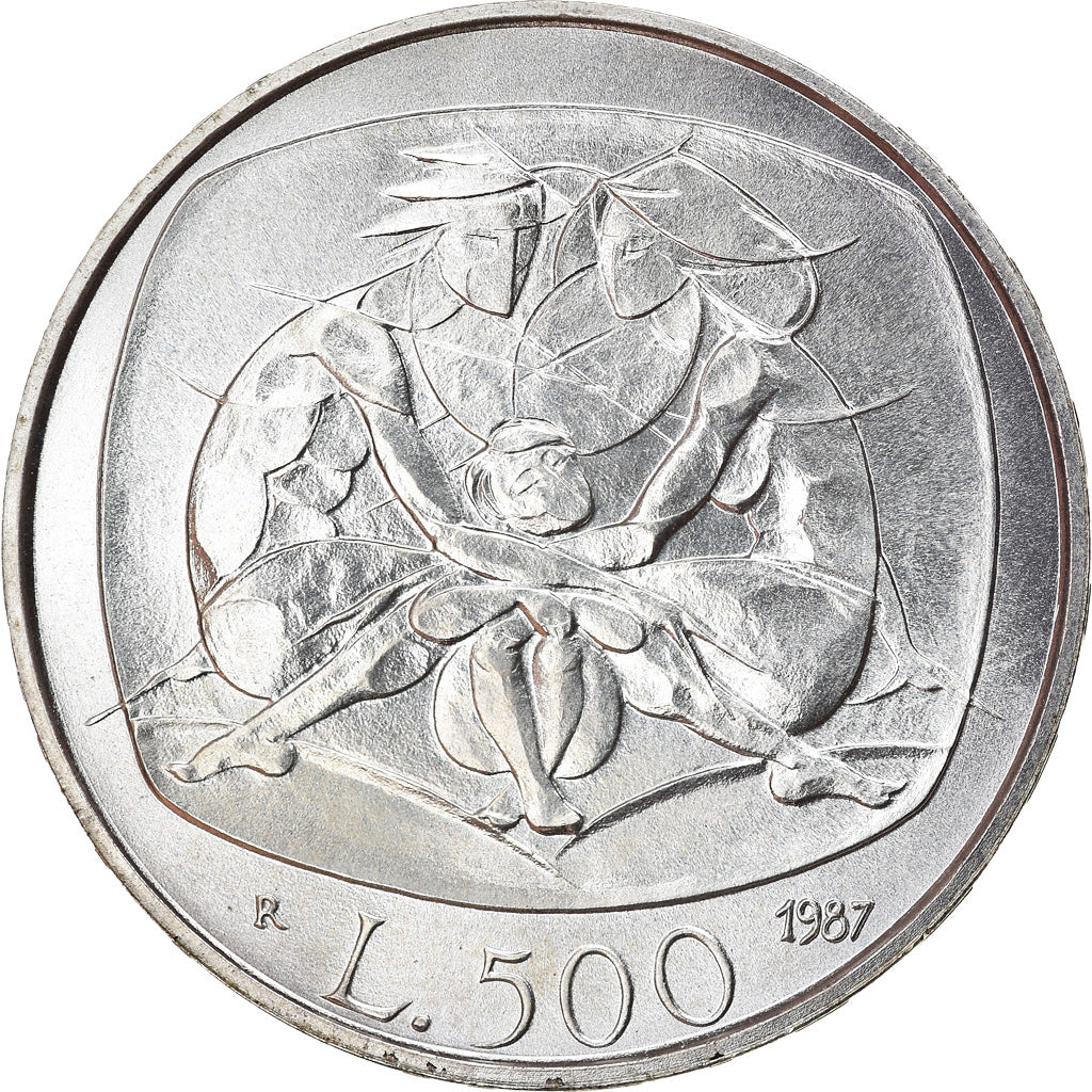 Münze, Italien, 500 Lire, 1987, Rome, UNZ, Silber, KM:121