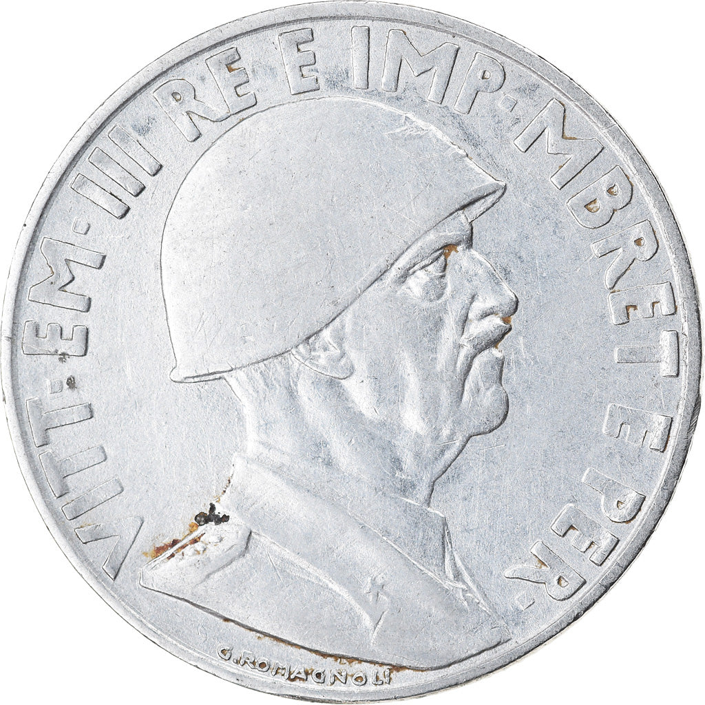 Moneta, Albania, Vittorio Emanuele III, Lek, 1939, Rome, BB+, Acciaio
