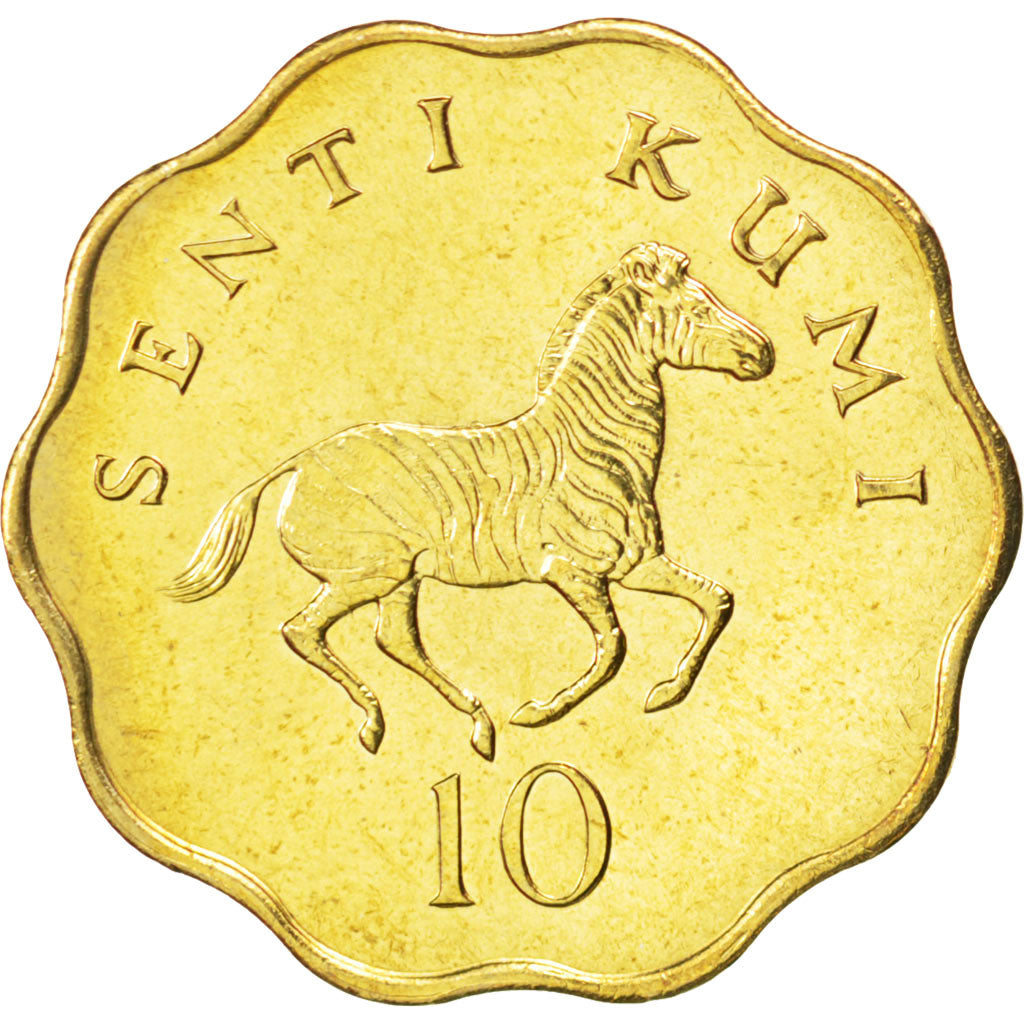 Coin, Tanzania, 10 Senti, 1984, MS(63), Nickel-brass, KM:11