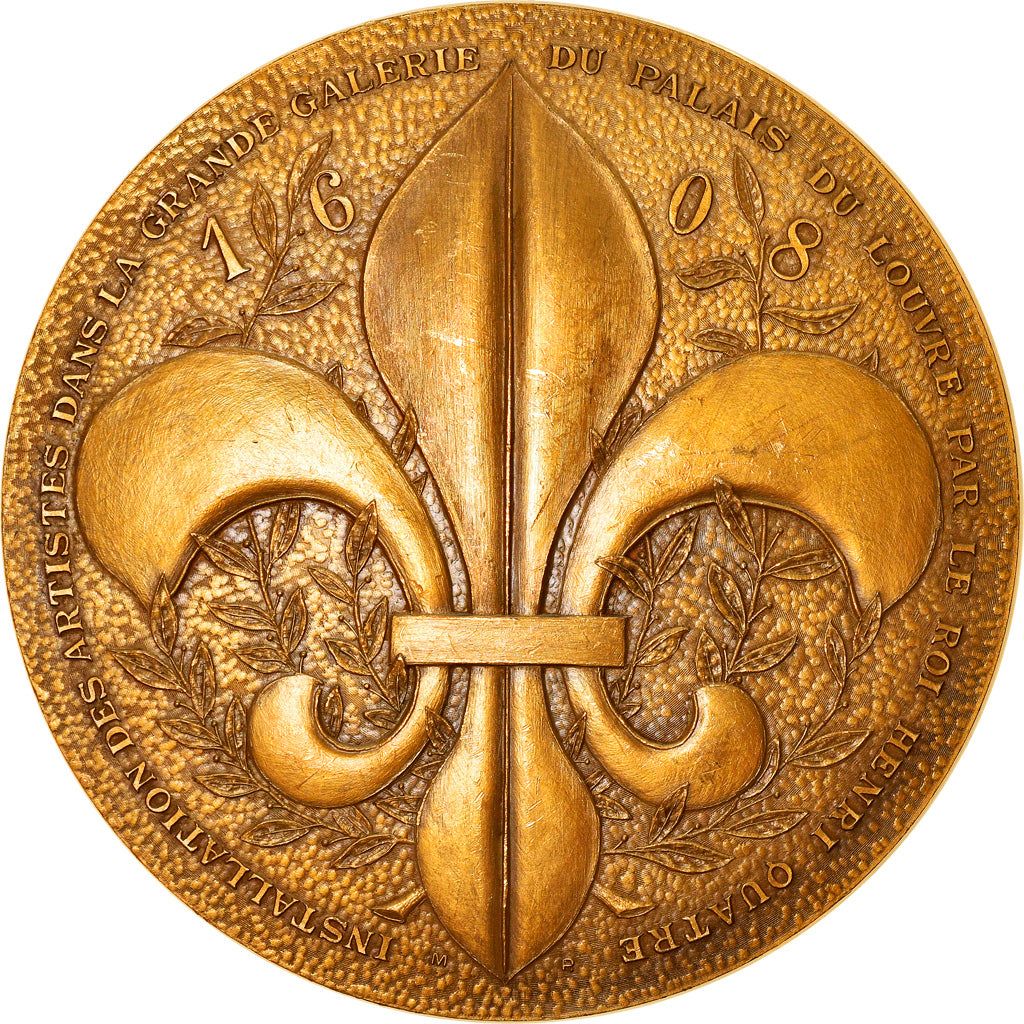 France, Medal, Henri IV, Les Artistes au Louvre, History, 1972, Pouillard