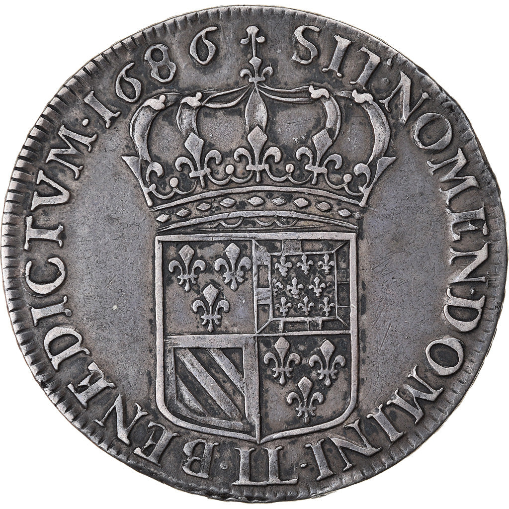 Münze, Frankreich, Louis XIV, Écu de Flandre, Ecu, 1686, Lille, SS+, Silber