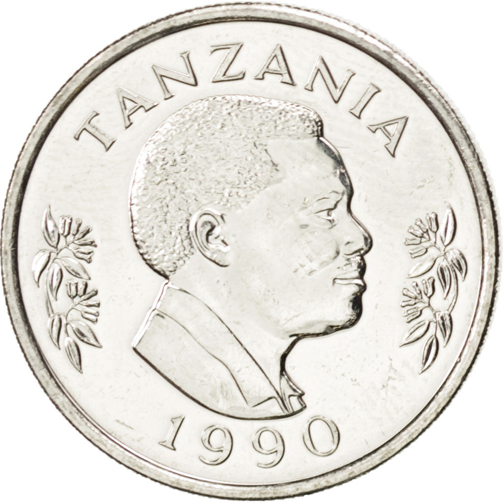 TANZANIA, 50 Senti, 1990, British Royal Mint, KM #26, MS(63), Nickel Clad...