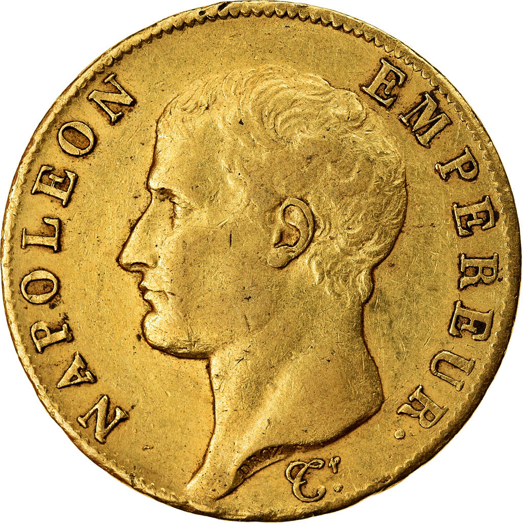Moneta, Francja, Napoléon I, 40 Francs, AN 13, Paris, EF(40-45), Złoto