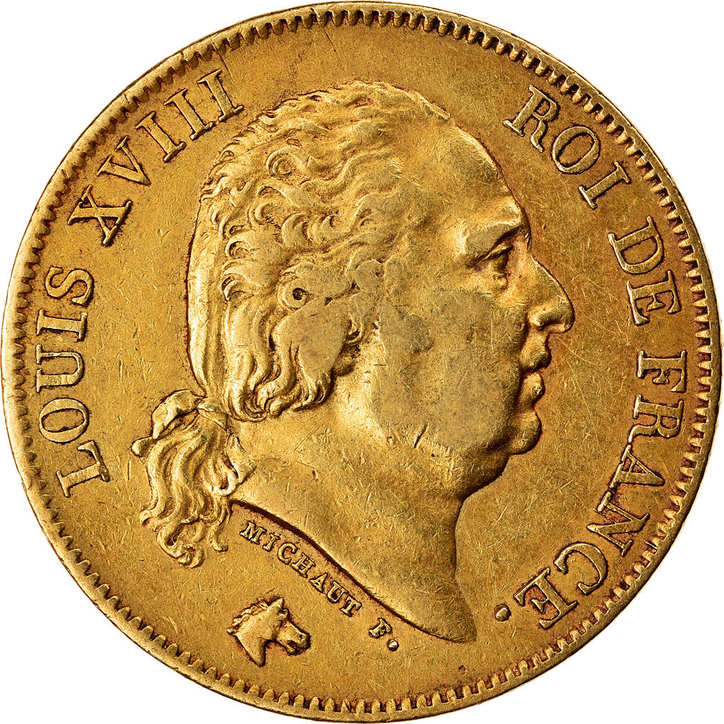 Münze, Frankreich, Louis XVIII, Louis XVIII, 40 Francs, 1818, Lille, S+, Gold
