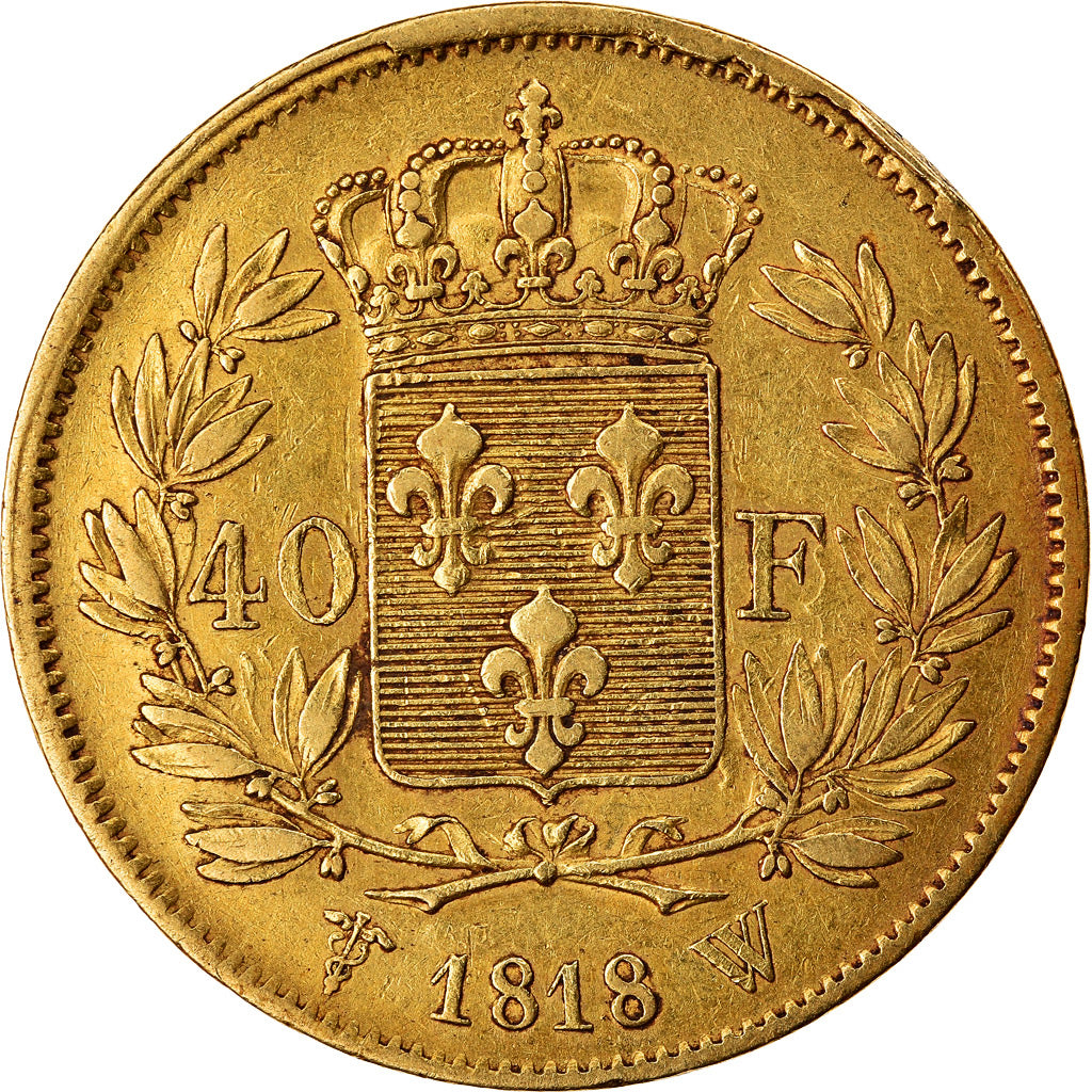 Münze, Frankreich, Louis XVIII, Louis XVIII, 40 Francs, 1818, Lille, S+, Gold
