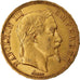 Moneda, Francia, Napoleon III, 50 Francs, 1866, Strasbourg, MBC+, Oro