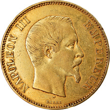 Münze, Frankreich, Napoleon III, 100 Francs, 1855, Paris, S+, Gold, KM:786.1