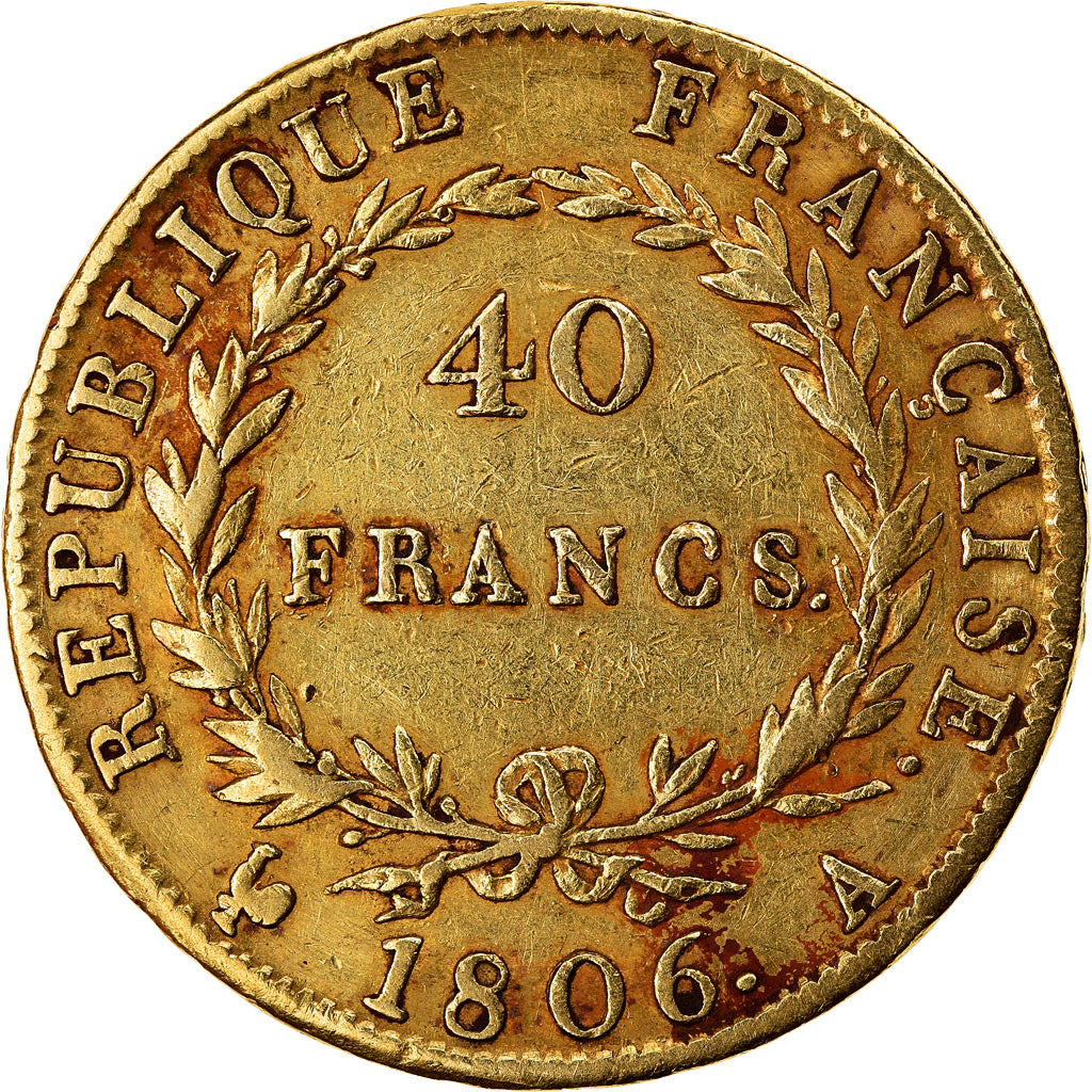 Münze, Frankreich, Napoléon I, 40 Francs, 1806, Paris, S+, Gold, KM:675.1