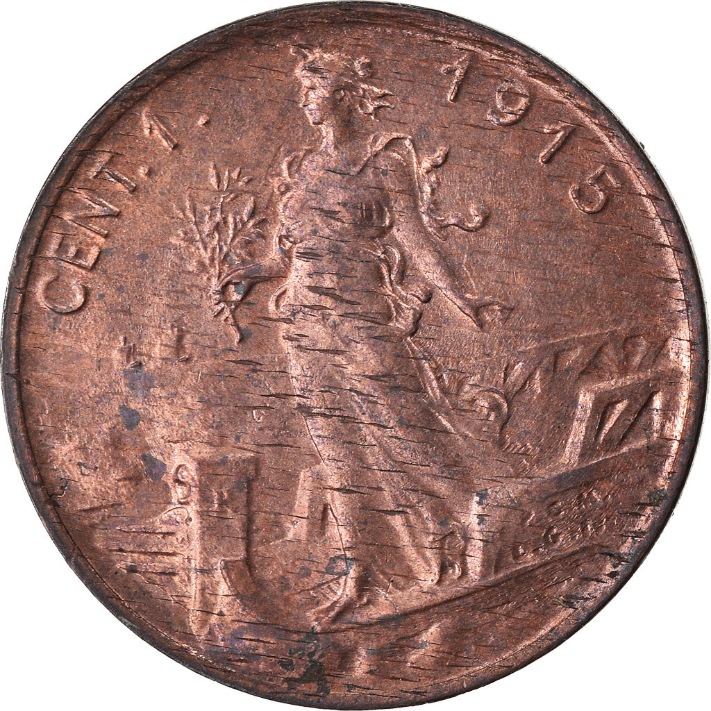 Münze, Italien, Vittorio Emanuele III, Centesimo, 1915, Rome, UNZ+, Bronze