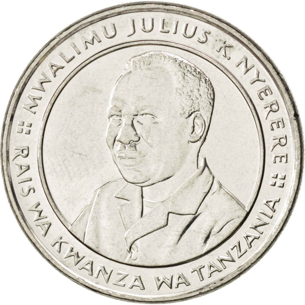 TANZANIA, 10 Shilingi, 1993, KM #20a.2, MS(63), Nickel Clad Steel, 29, 9.98