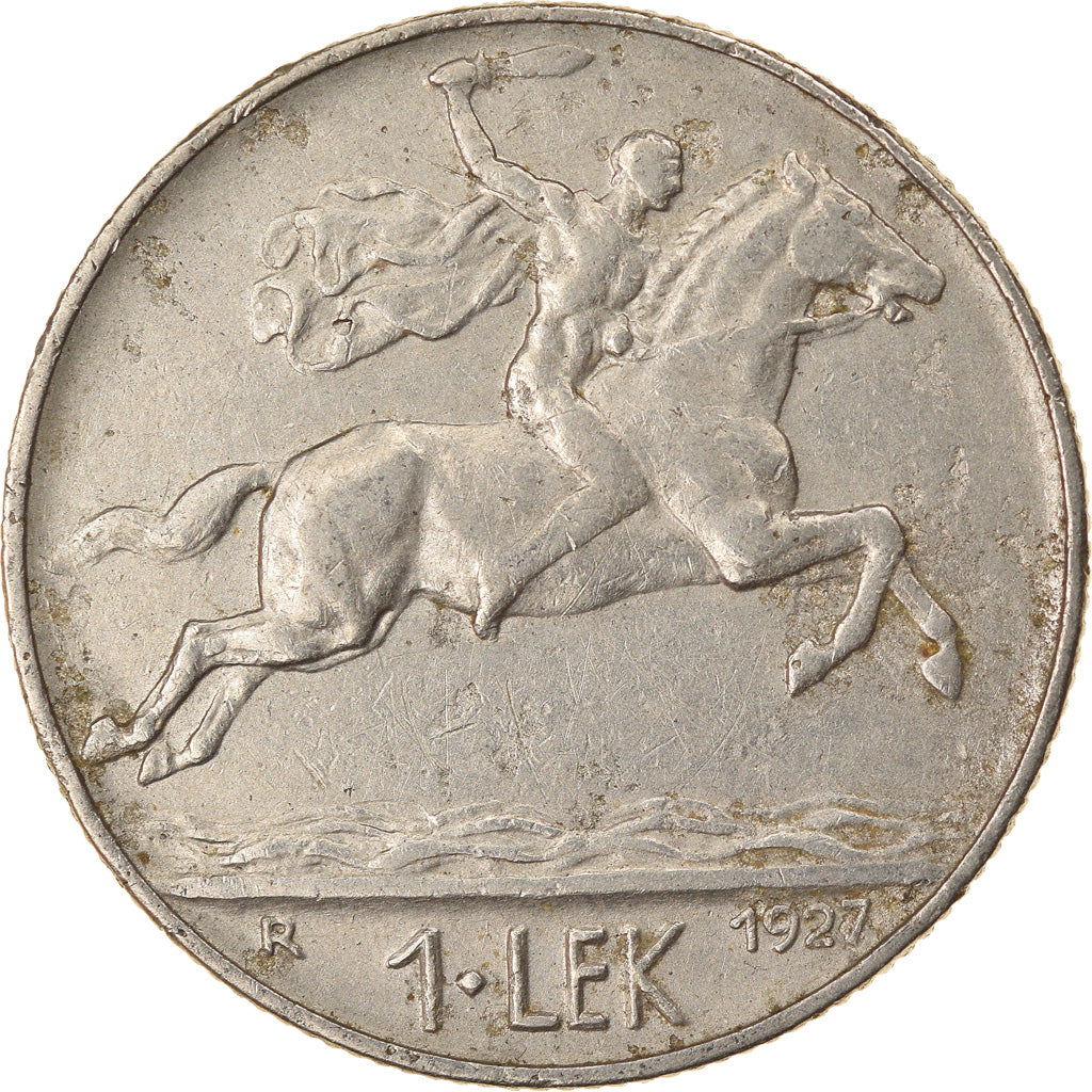 Moneta, Albania, Lek, 1927, Rome, BB, Nichel, KM:5
