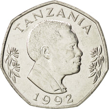 TANZANIA, 20 Shilingi, 1992, KM #27.2, MS(63), Nickel Bonded Steel, 31, 13.15