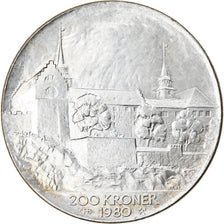 Moneta, Norvegia, Olav V, 200 Kroner, 1980, SPL, Argento, KM:425