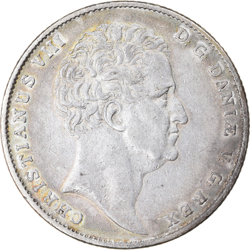 Monnaie, Danemark, Christian VIII, Speciedaler, 1847, Altona, TTB+, Argent