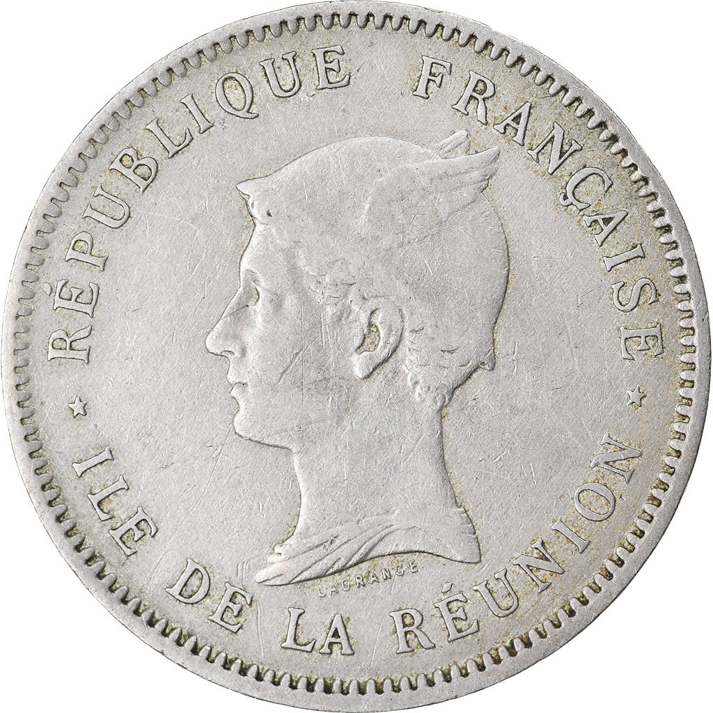 Moneta, Réunion, Franc, 1896, MB+, Rame-nichel, KM:5