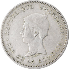 Moneta, Réunion, Franc, 1896, MB+, Rame-nichel, KM:5