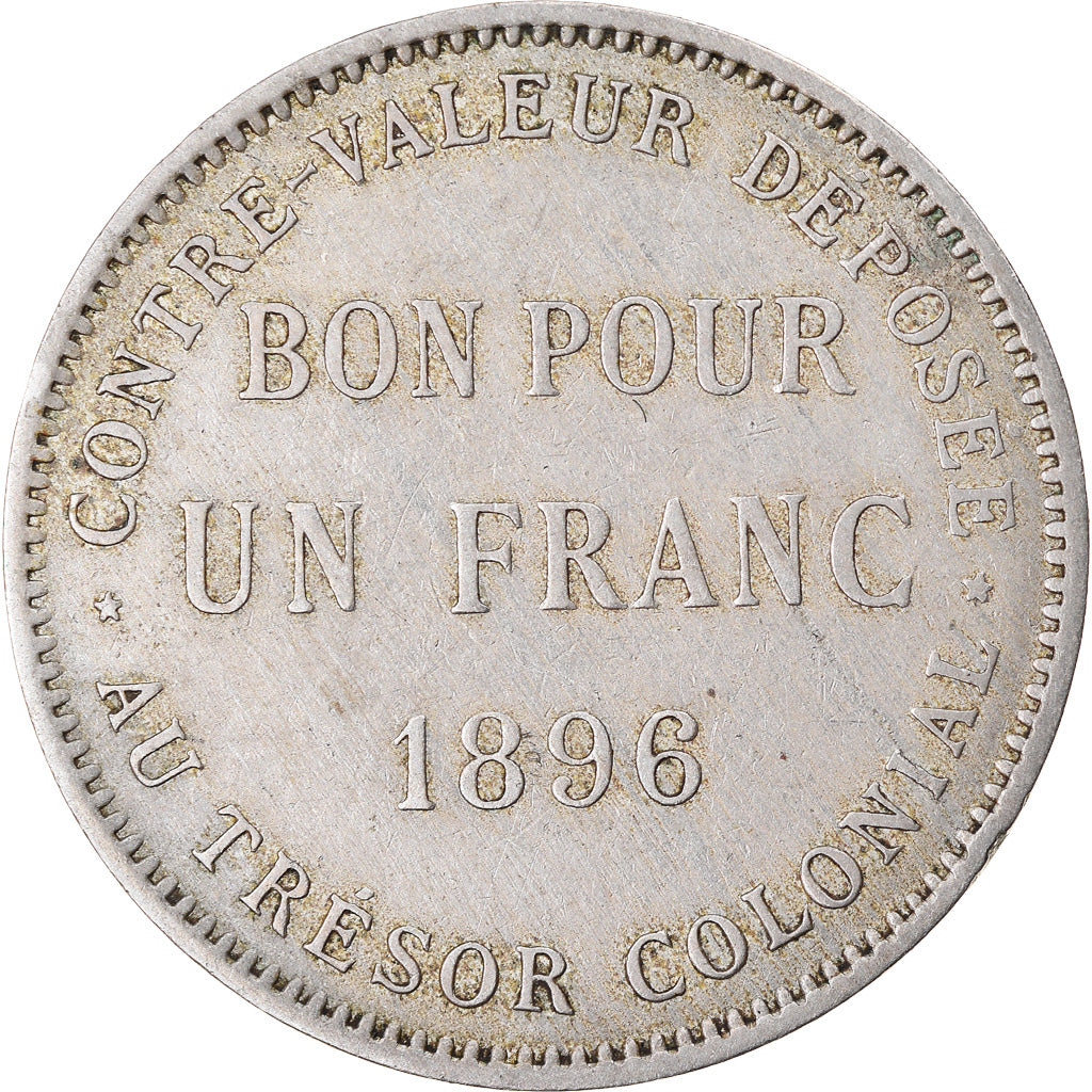 Moneta, Réunion, Franc, 1896, MB+, Rame-nichel, KM:5