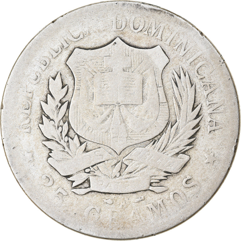Monnaie, Dominican Republic, Peso, 1897, B+, Argent, KM:16