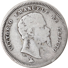 Moeda, ESTADOS ITALIANOS, EMILIA, Vittorio Emanuele II, 50 Centesimi, 1860