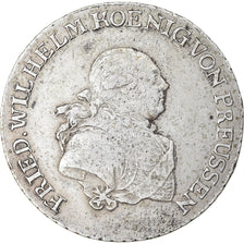 Moeda, Estados Alemães, PRUSSIA, Friedrich Wilhelm II, 1/3 Thaler, 1/2 Gulden