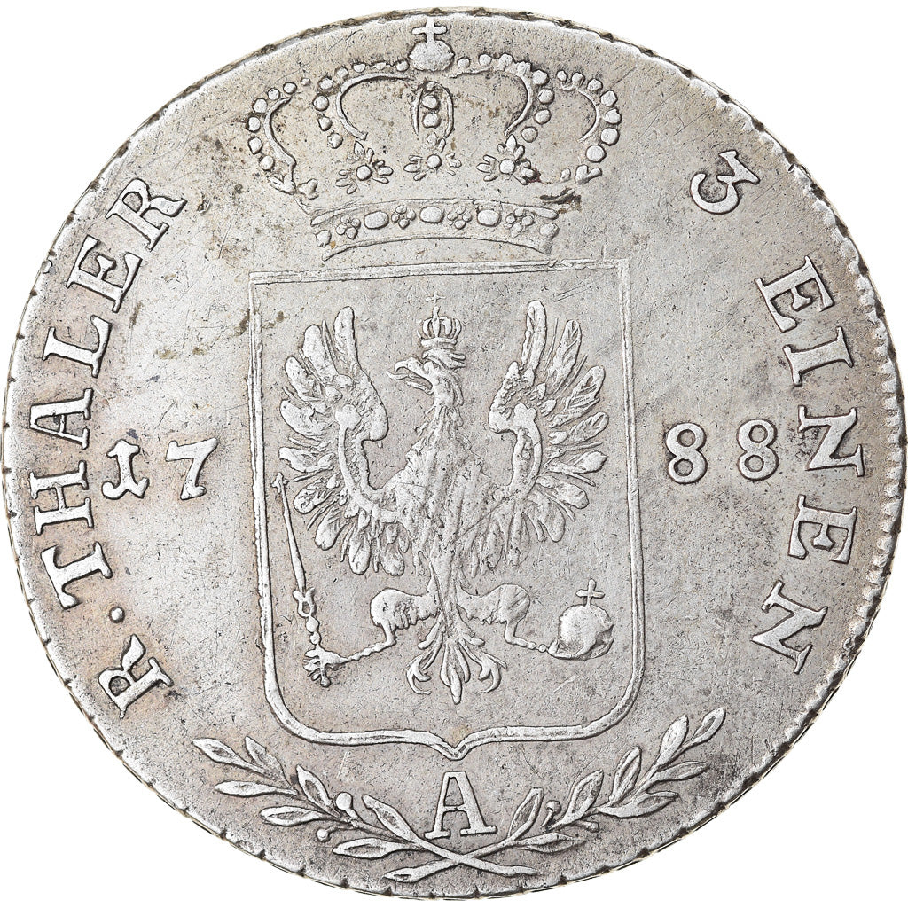 Münze, Deutsch Staaten, PRUSSIA, Friedrich Wilhelm II, 1/3 Thaler, 1/2 Gulden