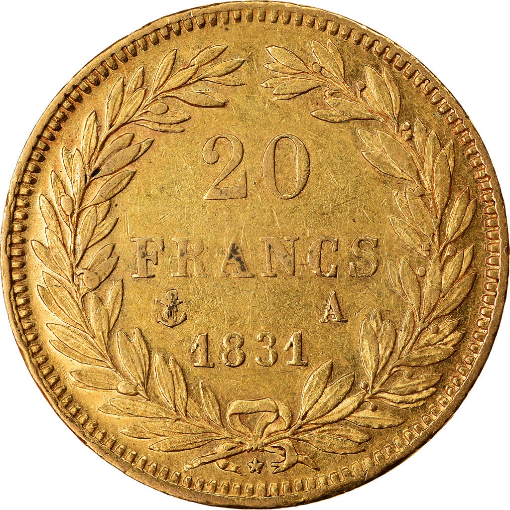 Münze, Frankreich, Louis-Philippe, 20 Francs, 1831, Paris, SS, Gold, KM:746.1