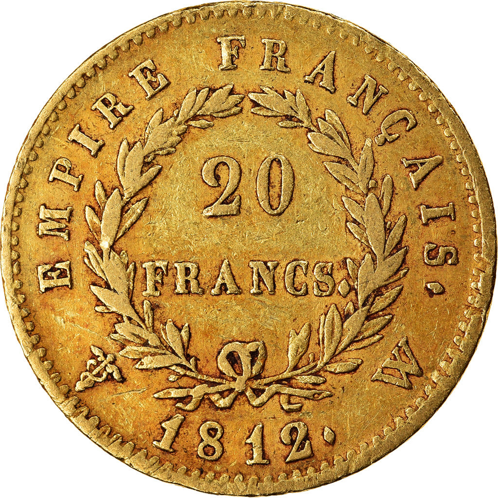 Moneta, Francja, Napoléon I, 20 Francs, 1812, Lille, EF(40-45), Złoto
