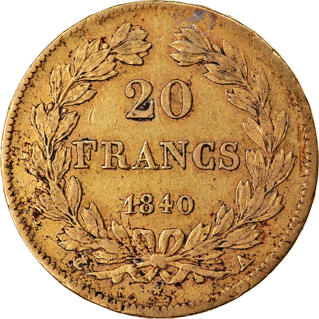 Monnaie, France, Louis-Philippe, 20 Francs, 1840, Paris, TB+, Or, Gadoury:1031