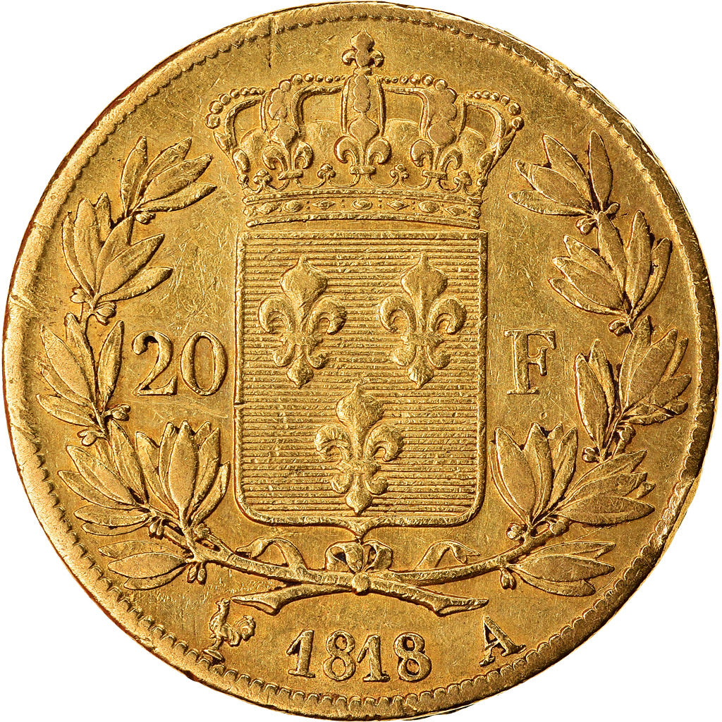 Münze, Frankreich, Louis XVIII, Louis XVIII, 20 Francs, 1818, Paris, Die Break