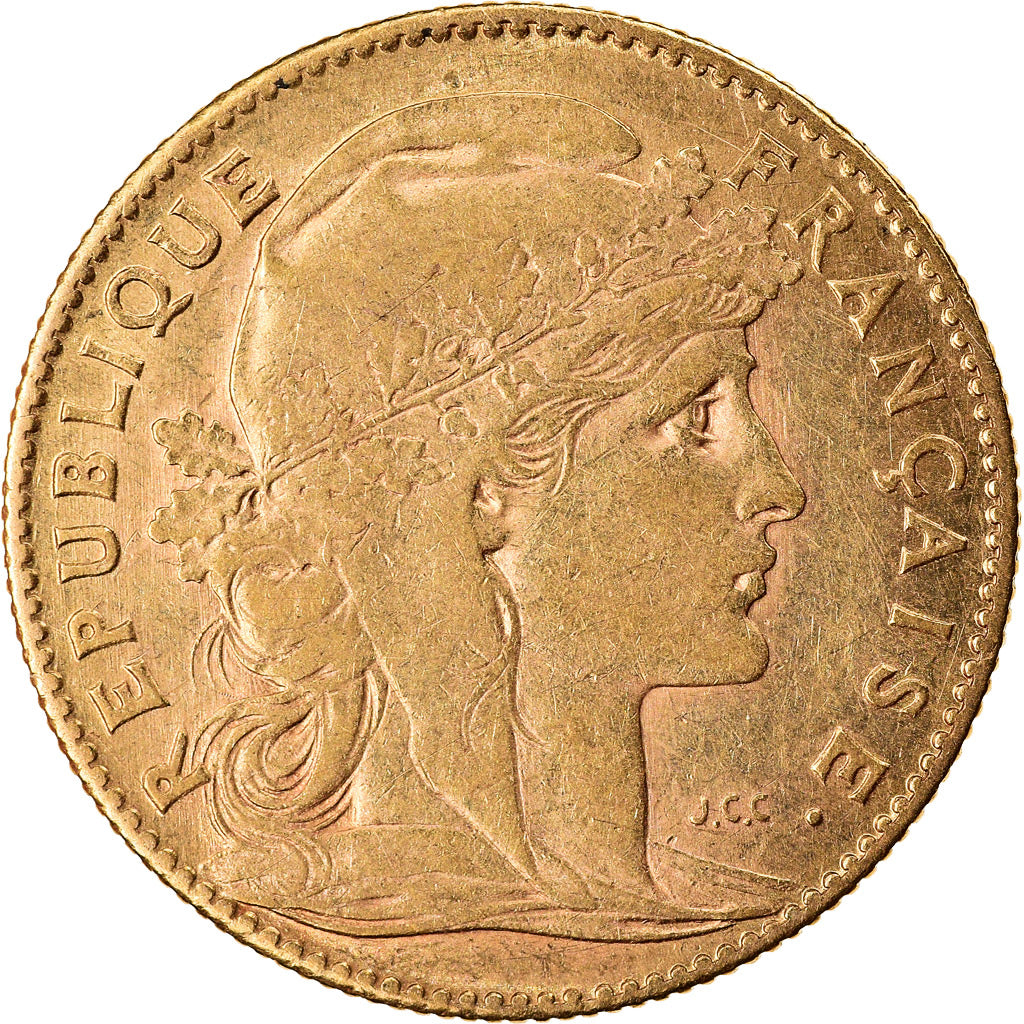 Münze, Frankreich, Marianne, 10 Francs, 1906, Paris, S+, Gold, KM:846