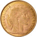 Moeda, França, Marianne, 10 Francs, 1910, Paris, AU(50-53), Dourado, KM:846