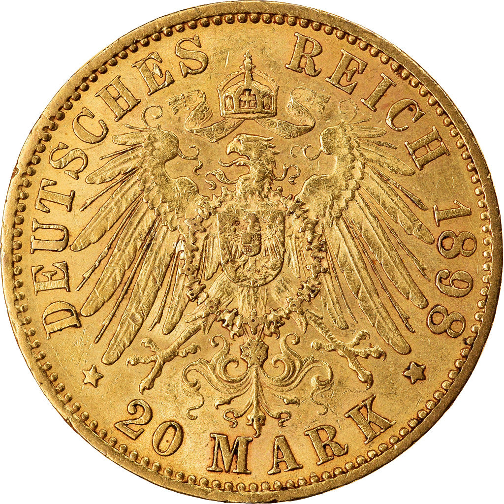 Münze, Deutsch Staaten, PRUSSIA, Wilhelm II, 20 Mark, 1898, Berlin, VZ, Gold