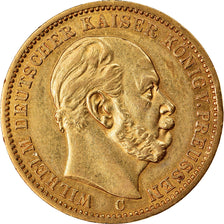 Coin, German States, PRUSSIA, Wilhelm I, 20 Mark, 1873, Frankfurt, AU(50-53)