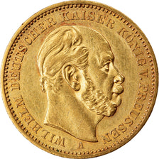 Coin, German States, PRUSSIA, Wilhelm I, 20 Mark, 1883, Berlin, EF(40-45), Gold