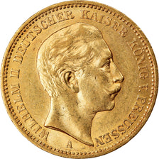 Coin, German States, PRUSSIA, Wilhelm II, 20 Mark, 1900, Berlin, MS(63), Gold