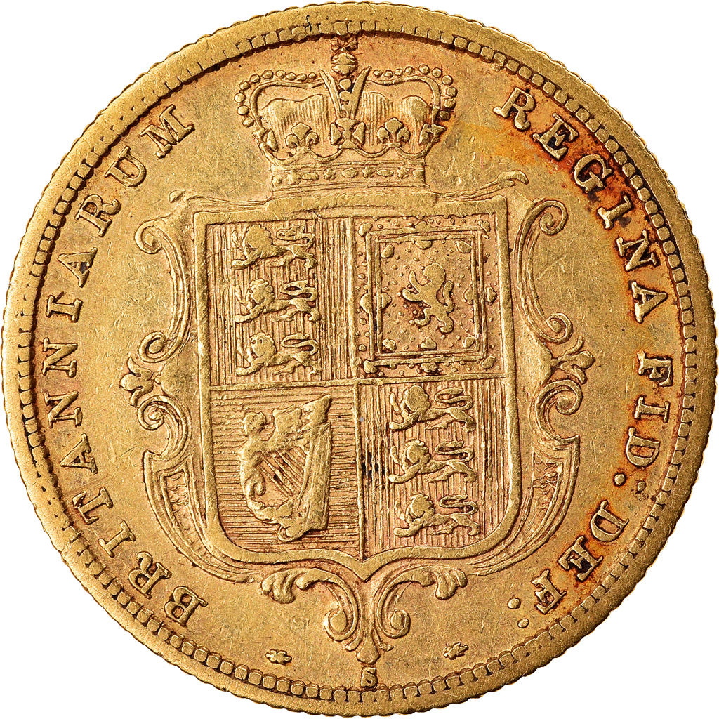 Munten, Australië, Victoria, 1/2 Sovereign, 1881, Sydney, FR+, Goud, KM:5