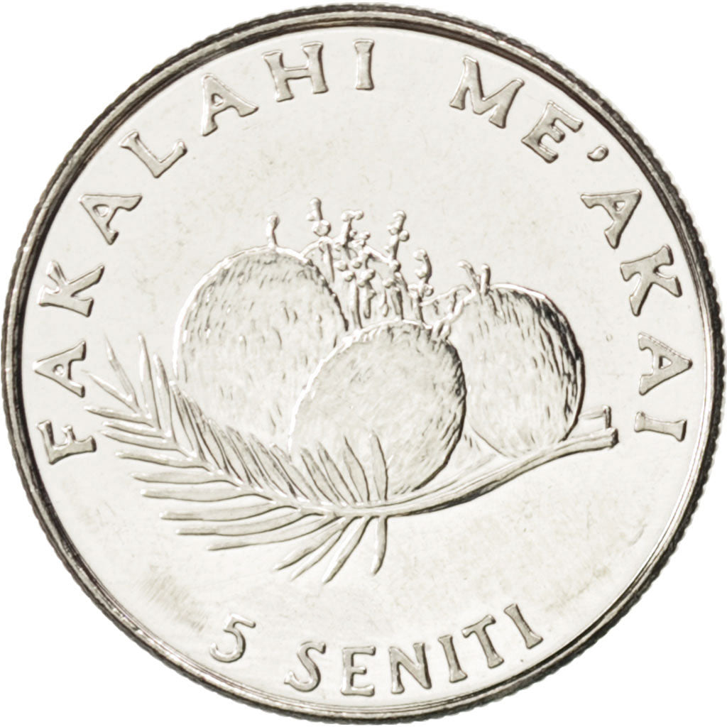 TONGA, 5 Seniti, 2005, KM #68a, MS(63), Nickel Plated Steel, 19.39, 2.84
