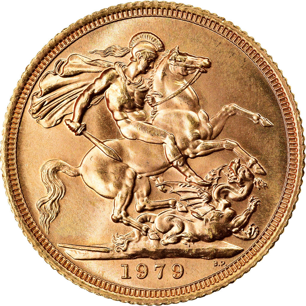 Münze, Großbritannien, Elizabeth II, Sovereign, 1979, UNZ, Gold, KM:919