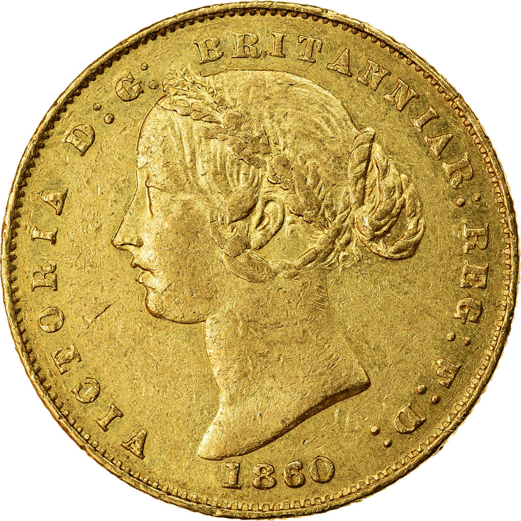 Moeda, Austrália, Victoria, Sovereign, 1860, Sydney, VF(30-35), Dourado, KM:4