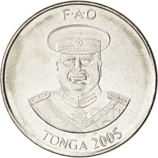 Moneda, Tonga, King Taufa'ahau Tupou IV, 10 Seniti, 2005, SC, Níquel chapado en