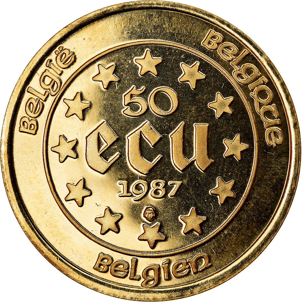 Monnaie, Belgique, 50 Ecu, 1987, Bruxelles, FDC, Or, KM:167