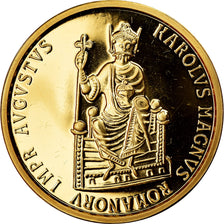 Moneta, Belgio, Charlemagne, 50 Ecu, 1989, SPL, Oro, KM:174